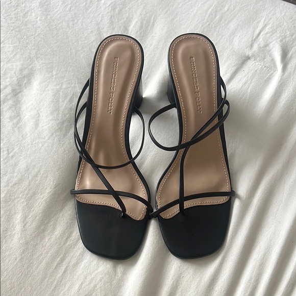 Princess Polly Black Strappy Sandals - Picture 1 of 1